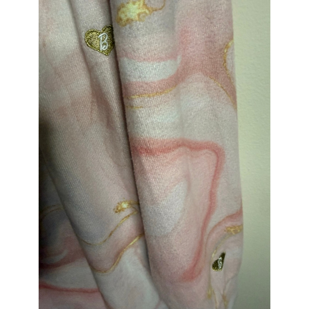 Women's P.J. Salvage Barbie Pink & White Marble Pajama Set L - Picture 4 of 10